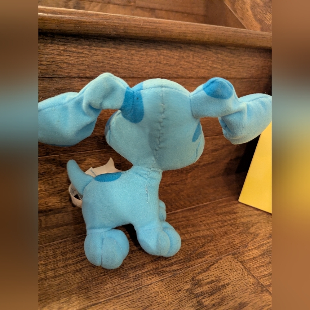 Fisher Price Happy Ears Blue Blue's Clues Plush 6" Vintage 2000 & Golden Book - Picture 8 of 11